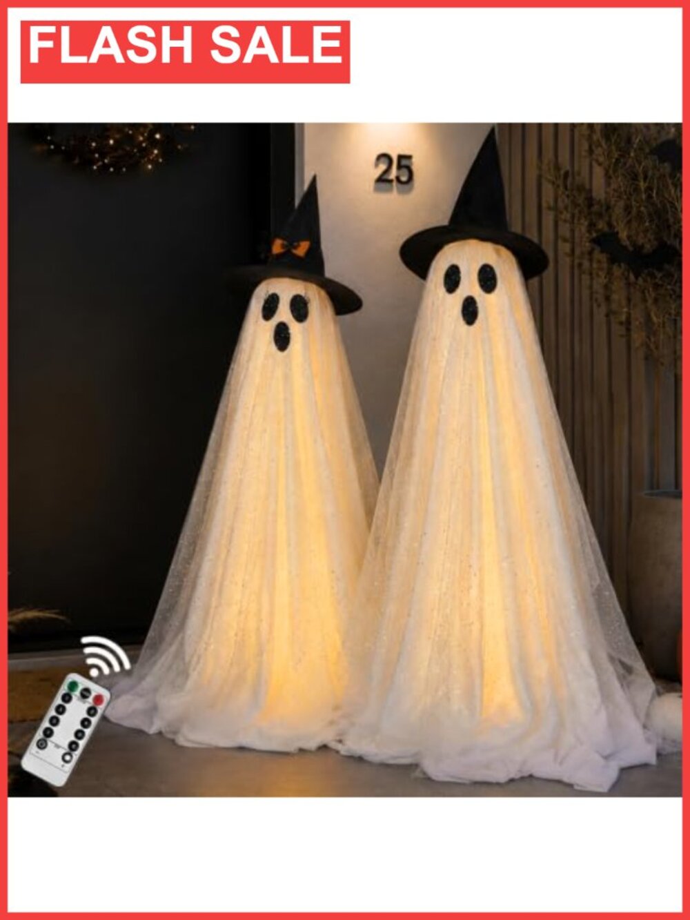 Halloween Ghost Decorations 59in Standing Lighted Outdoor Indoor Holiday Display